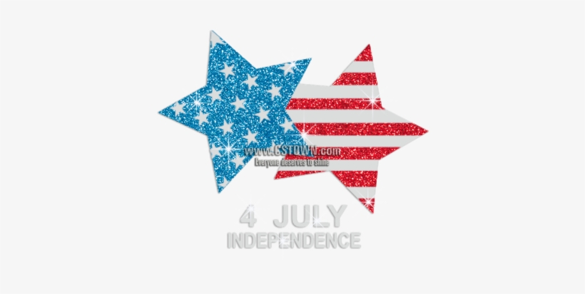 Two Glittering American Flag Stars Iron On Rhinestone - Graphic Design, transparent png