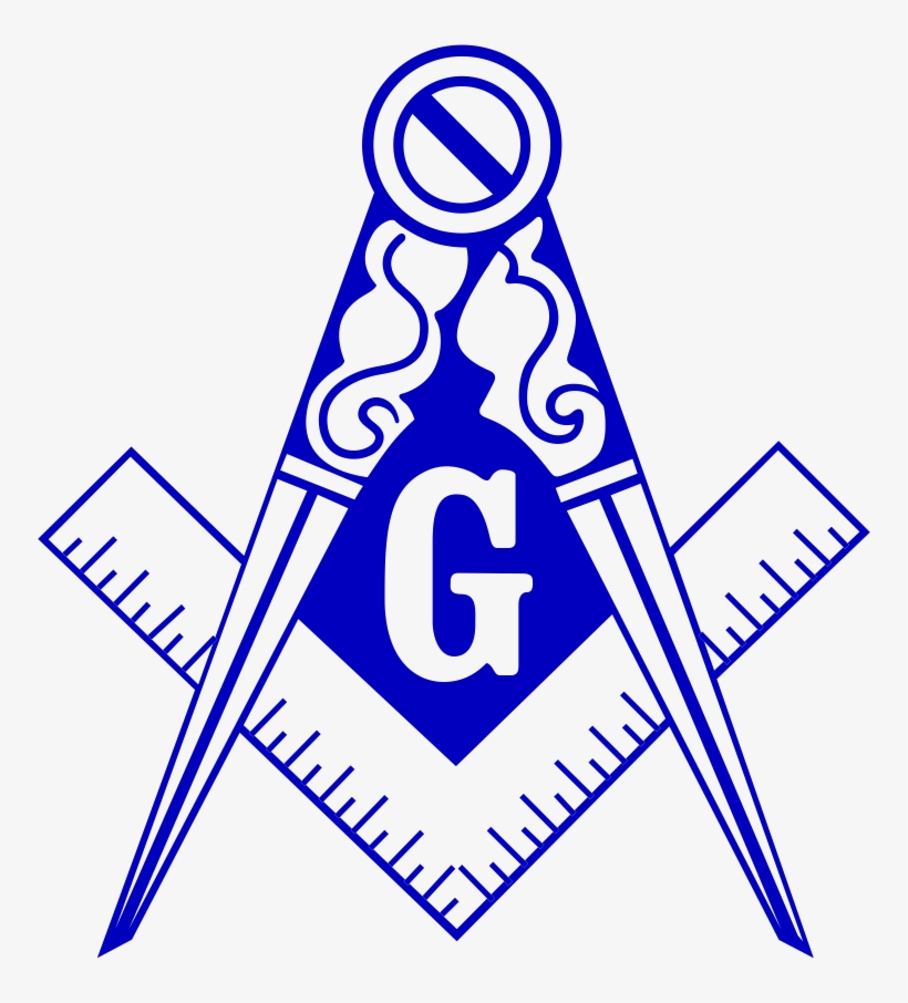 Lrg - Square And Compass Blue, transparent png