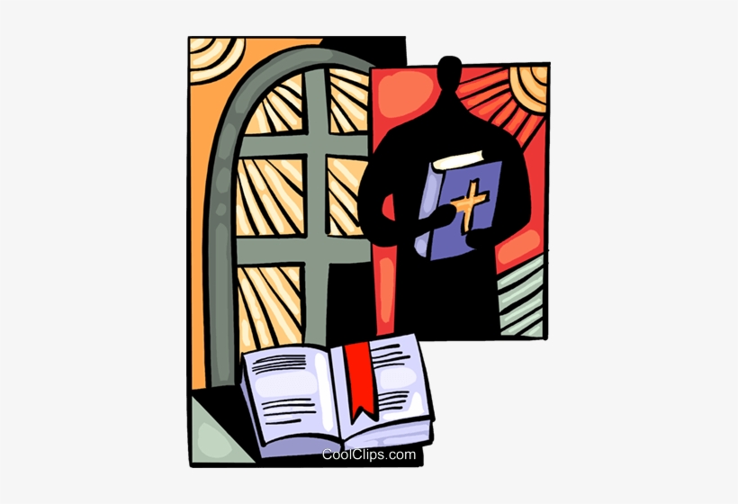 Minister With Bible Royalty Free Vector Clip Art - Clip Art, transparent png