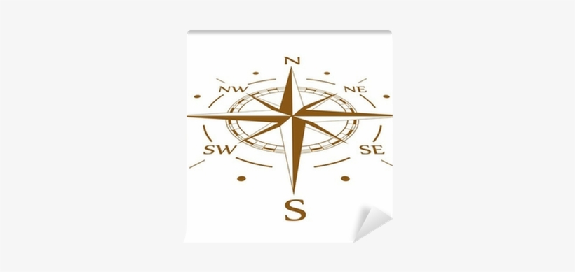 Stickalz Llc Angled Compass Nautical Black Vinyl Sticker, transparent png