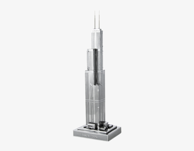 Metal Earth Iconx Sears Tower - Sears Tower Metal Model Kits, transparent png