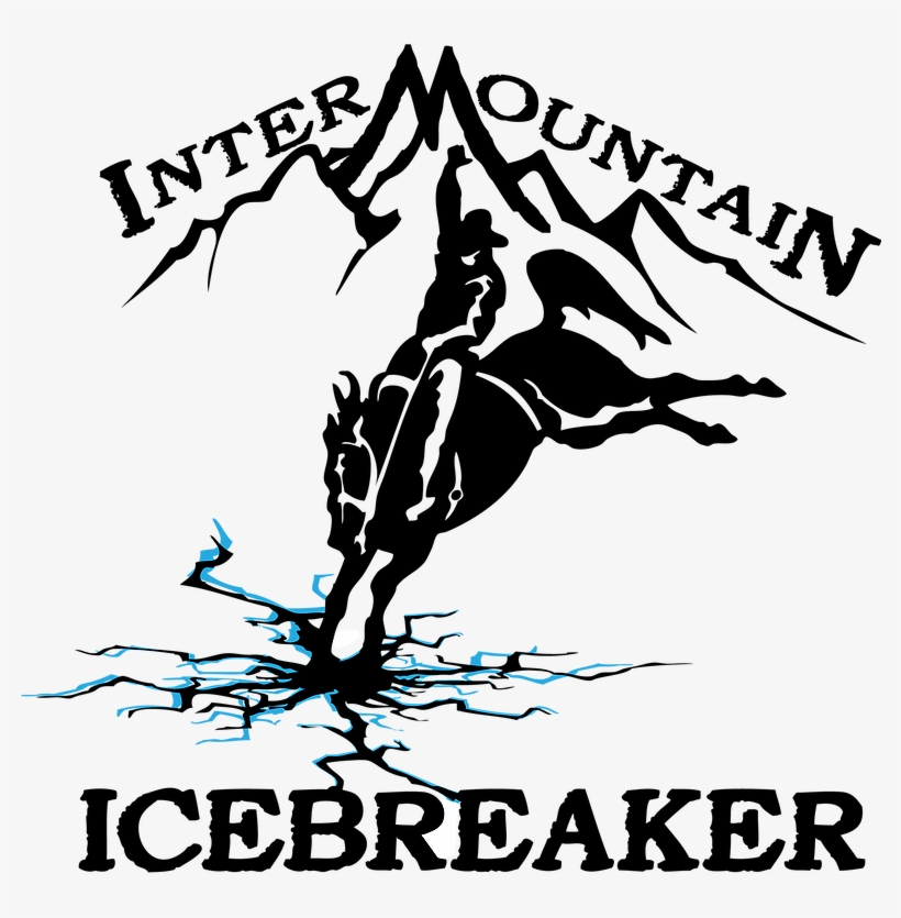 Intermountain Icebreaker Color[1] - Rodeo Cowboy On Saddled Bronco Sticker, transparent png
