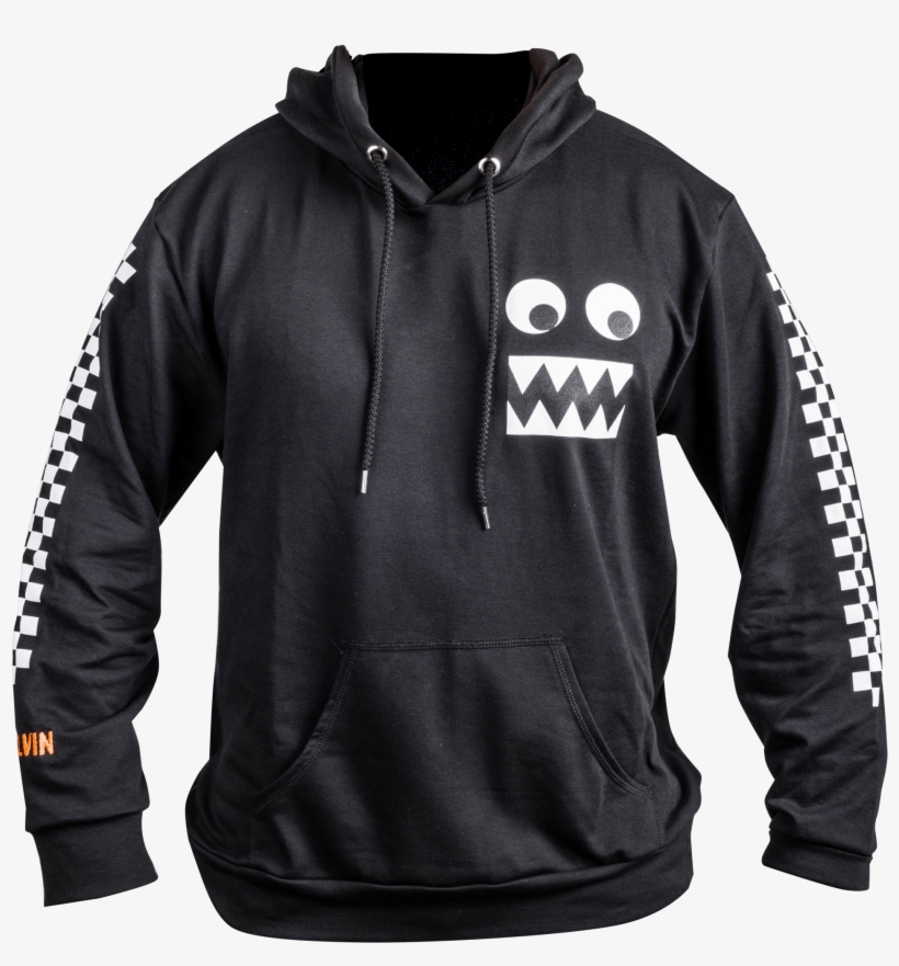 Vibras Hoodie Small Face Black - Vibras, transparent png