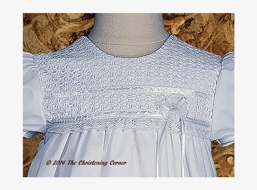 Tricot Overlay & Lace Christening Dress - Blouse, transparent png