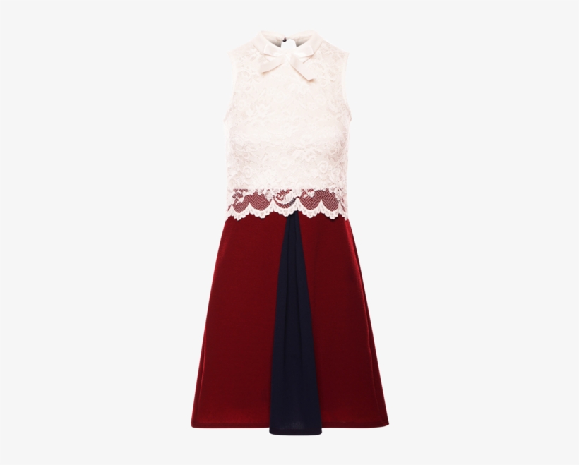 Dresses, White Wine Delicate Floral Lace Overlay Crepe - Dress, transparent png