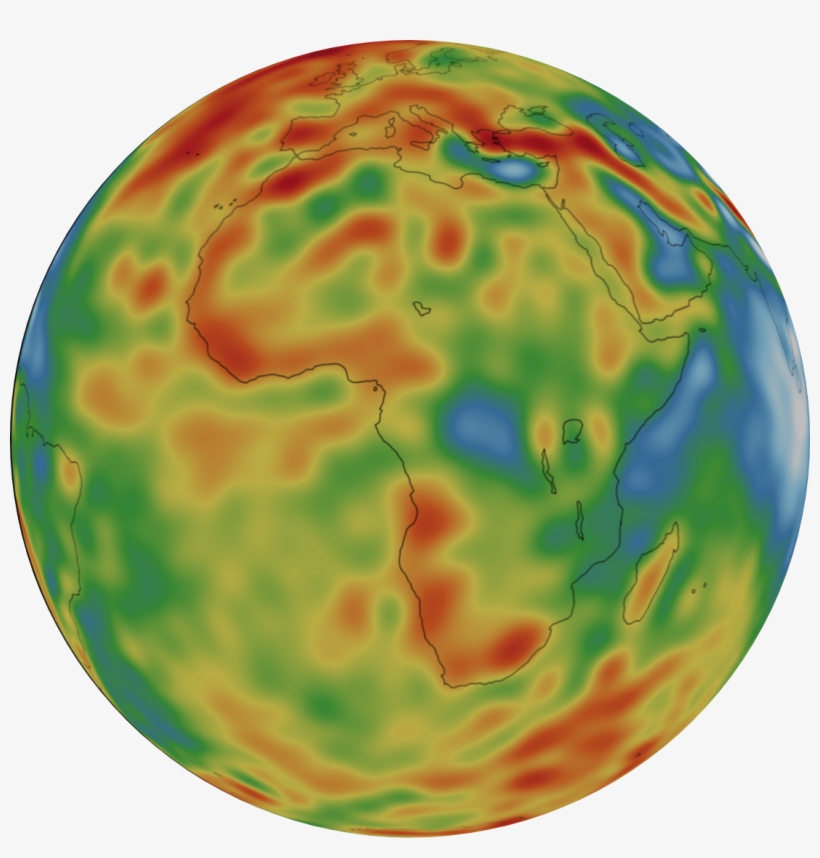 Illustration Of Grace-fo Gravity Data Over Africa, transparent png