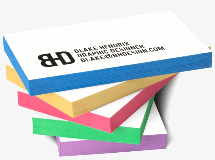 32pt Painted Edge Business Cards - 2 X 3.5 32pt Uncoated Painted Edge Business Cards, transparent png