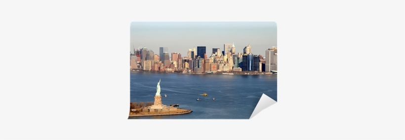 Manhattan Ny Skyline Panorama Freiheitsstatue Wall - New York City, transparent png