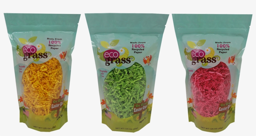 12 Re-sealable Bags Of Eco Grass - Eco Grass, Recyclable Easter Grass (2 Pack, Pink), transparent png