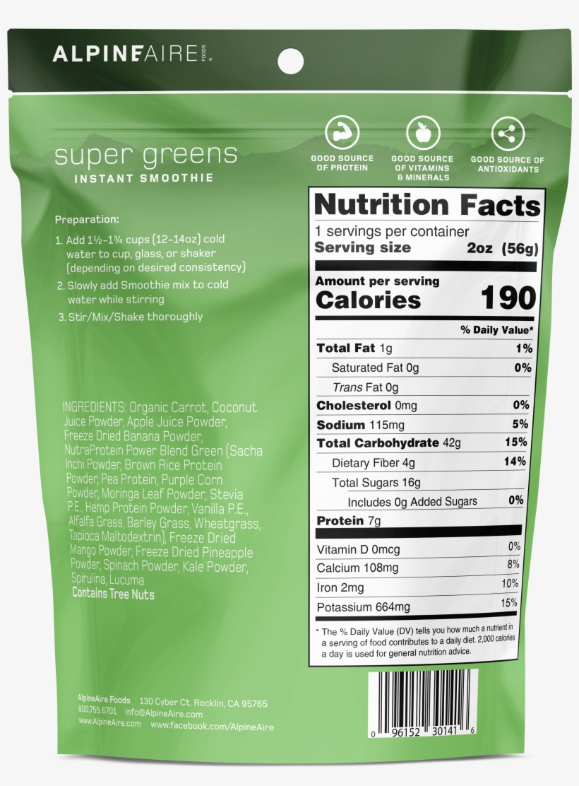 More Images - - Alpine Aire Foods 30137 Banana Berry Smoothie, transparent png