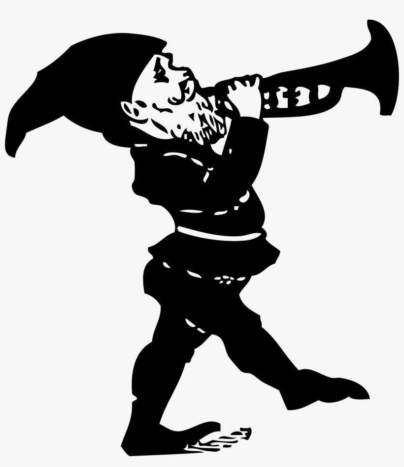 Gnome Clipart Transparent - Gnome Png Black And White, transparent png