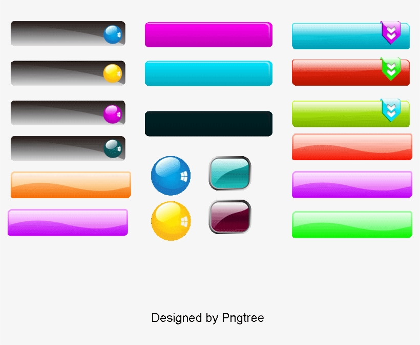 Vector Buttons, Icon, Push Button, Vector Png And Psd - Graphic Design, transparent png