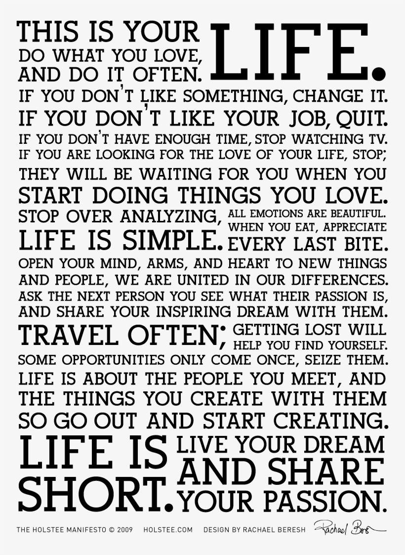 Manifesto - Mission Statement About Your Life, transparent png