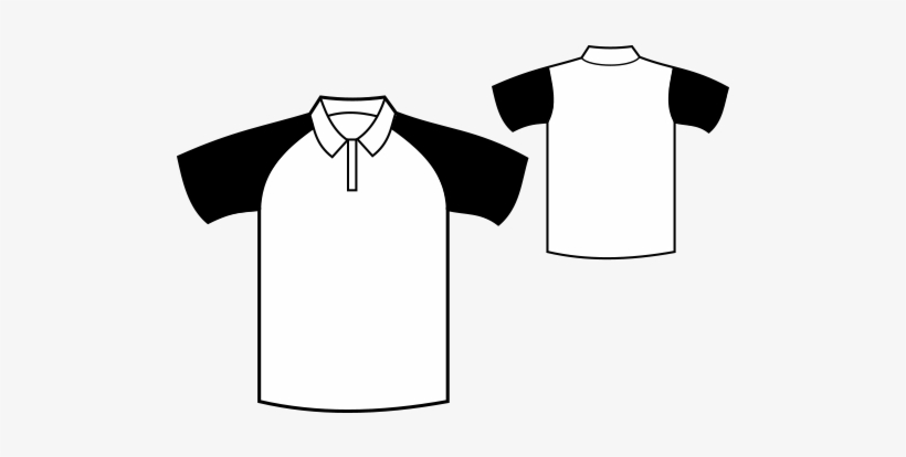 Black - Polo Shirt Black And White, transparent png