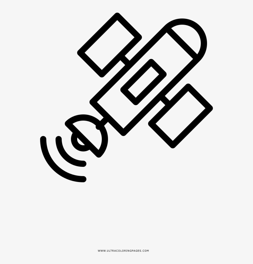 Satelite Coloring Page - Vector Graphics, transparent png