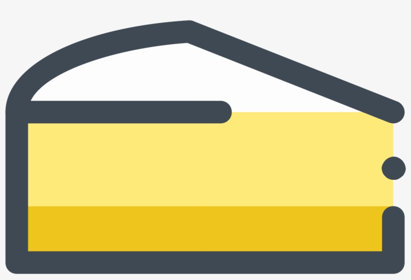 Piece Of Lemon Cake Icon - Cake Piece Icon, transparent png