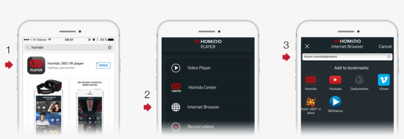 Go To The App Store And Download Homido 360 Vr Player - Iphone, transparent png