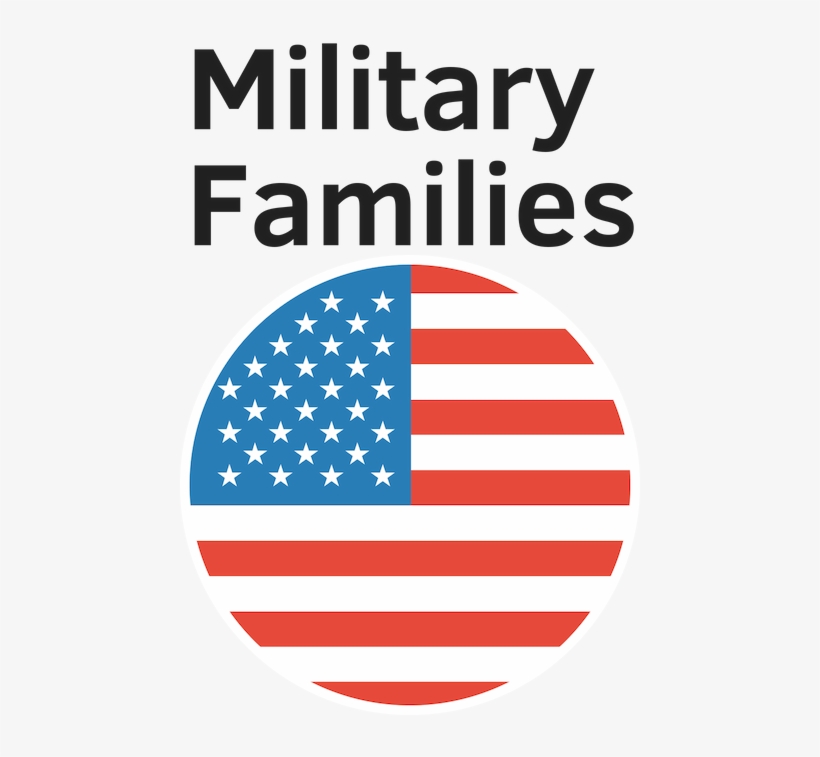 Military Families - American Flag Round Black And White, transparent png