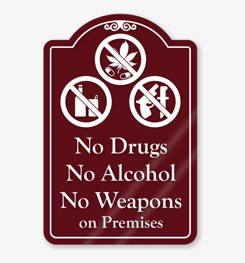 No Drugs No Alcohol On Premises Showcase Sign - Please Use Hand Sanitizer, transparent png