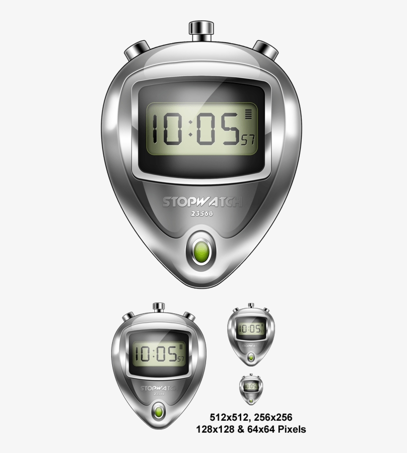 Preview Of The Electronic Stopwatch - Stopwatch Icon, transparent png