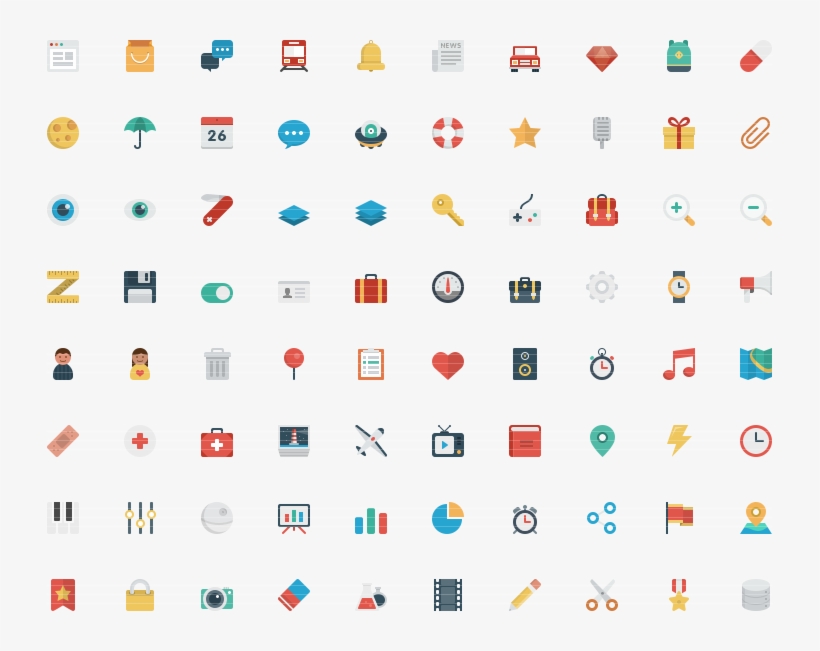 Misc - Flat Icon Set Png, transparent png