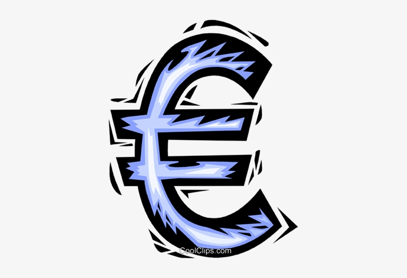 Euro Symbol Royalty Free Vector Clip Art Illustration - Euro Clipart, transparent png