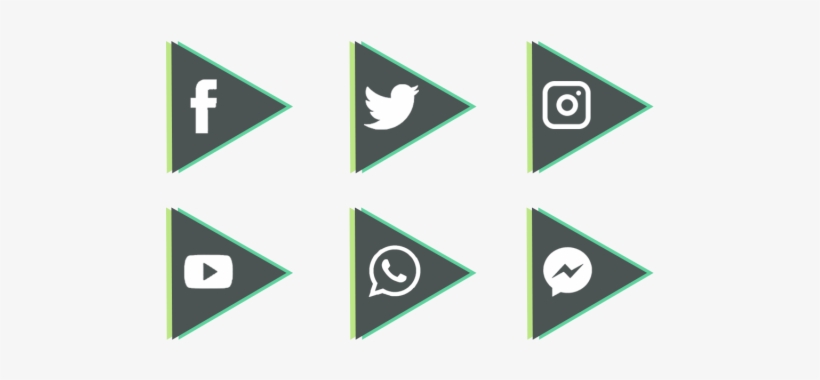 Social Media Icons Collection, Icons, Facebook, Twitter - Whatsapp, transparent png