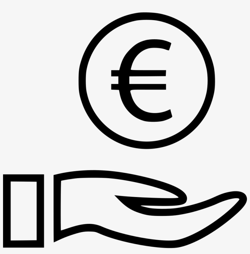 Euro Sign Wealth Hands Hand Coin Comments - Hand With Dollar Sign, transparent png
