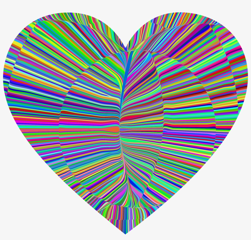 This Free Icons Png Design Of Psychedelic Folds Heart, transparent png