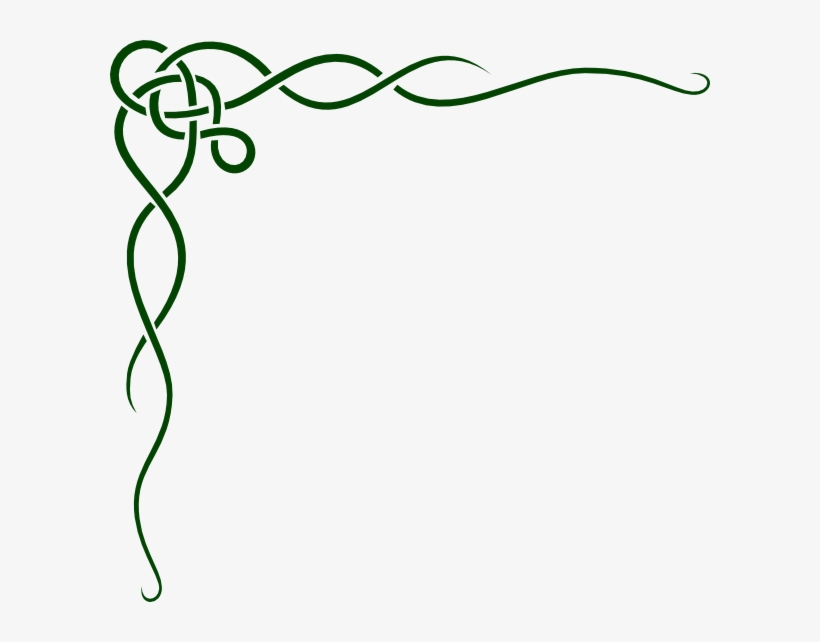 How To Set Use Green Celtic Scroll Icon Png - Border Of A Page, transparent png