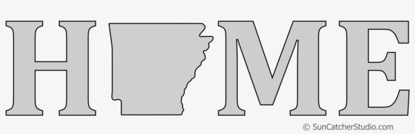 Arkansas Home Stencil Pattern Shape State Stencil Clip - Pattern, transparent png