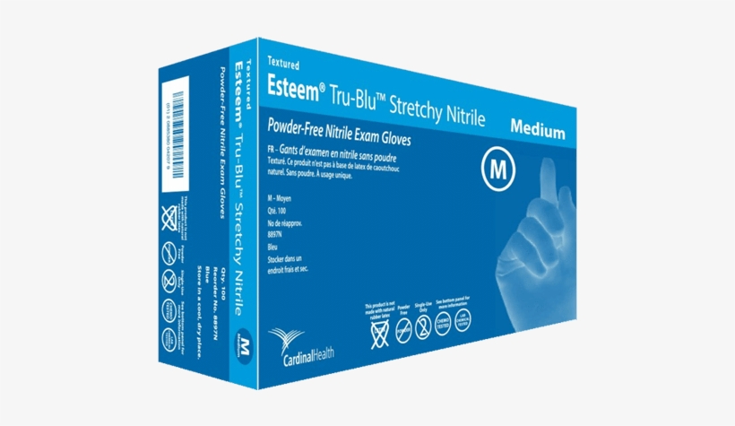 Esteem® Tru Blu Powder Free Non Sterile Nitrile Examination - Cardinal Health Flexal Feel Powder-free Nitrile Exam, transparent png