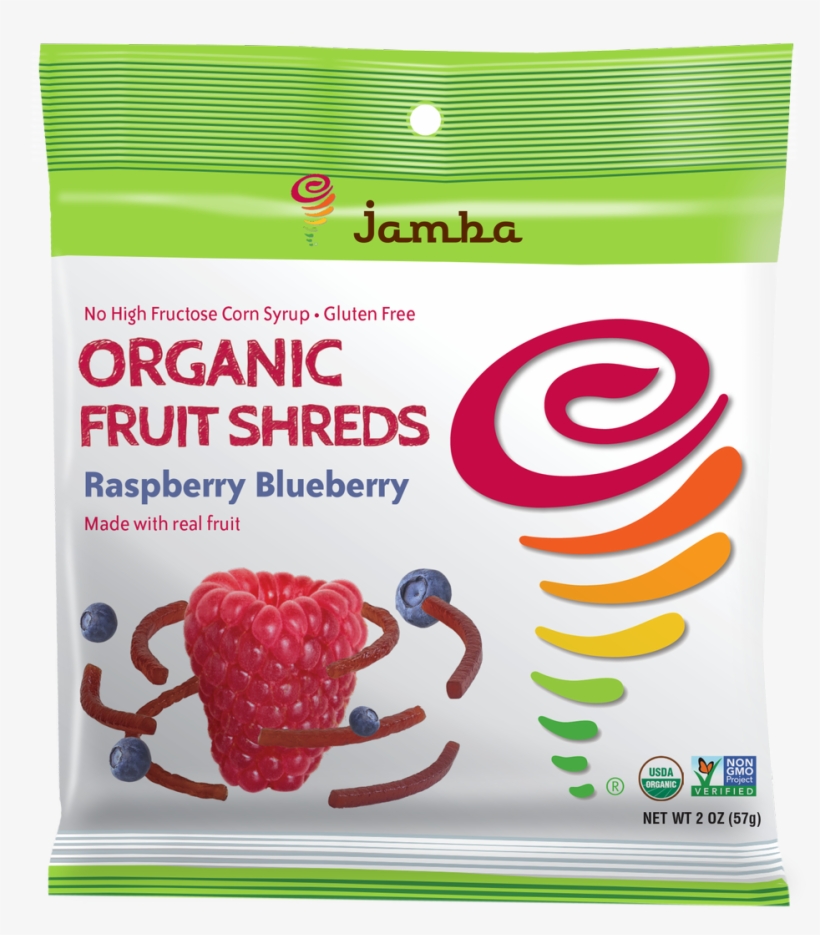 Treat Yourself To Jamba Fruit Snacks Made W/ 99% Real - Jamba Organic Fruit Shreds -- Raspberry Blueberry, transparent png