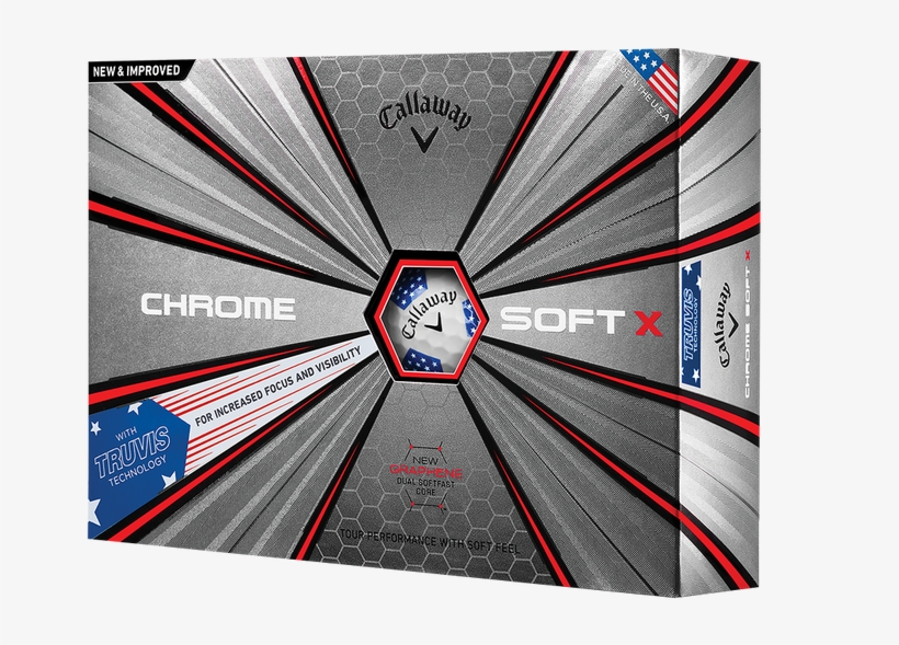 Callaway 2018 Chrome Soft X Truvis Stars & Stripes - Callaway Chrome Soft X White, transparent png