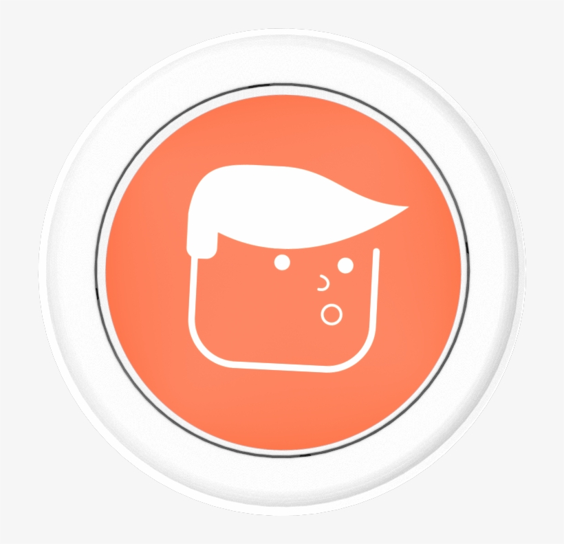 The Donald Trump Orange Button - Gebotsschild Rauchen Gestattet, transparent png