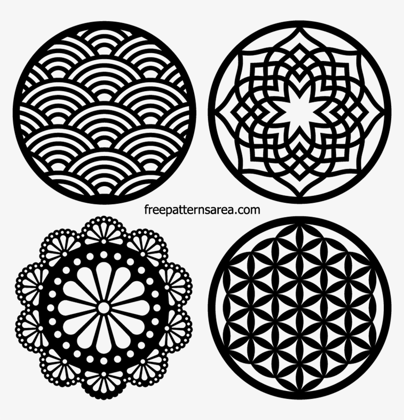 View Larger Image Laser Cut Vector Circle Coaster Ornamet - Overlapping Circles Grid, transparent png