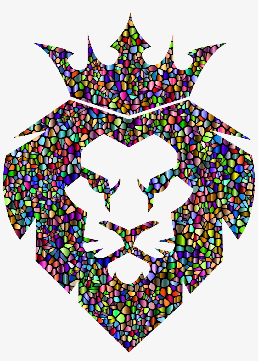 This Free Icons Png Design Of Chromatic Tiles Lion, transparent png