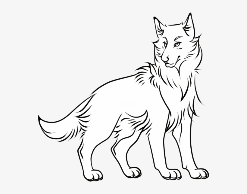 Wolf Lineart Free Png Psd File - Portable Network Graphics, transparent png