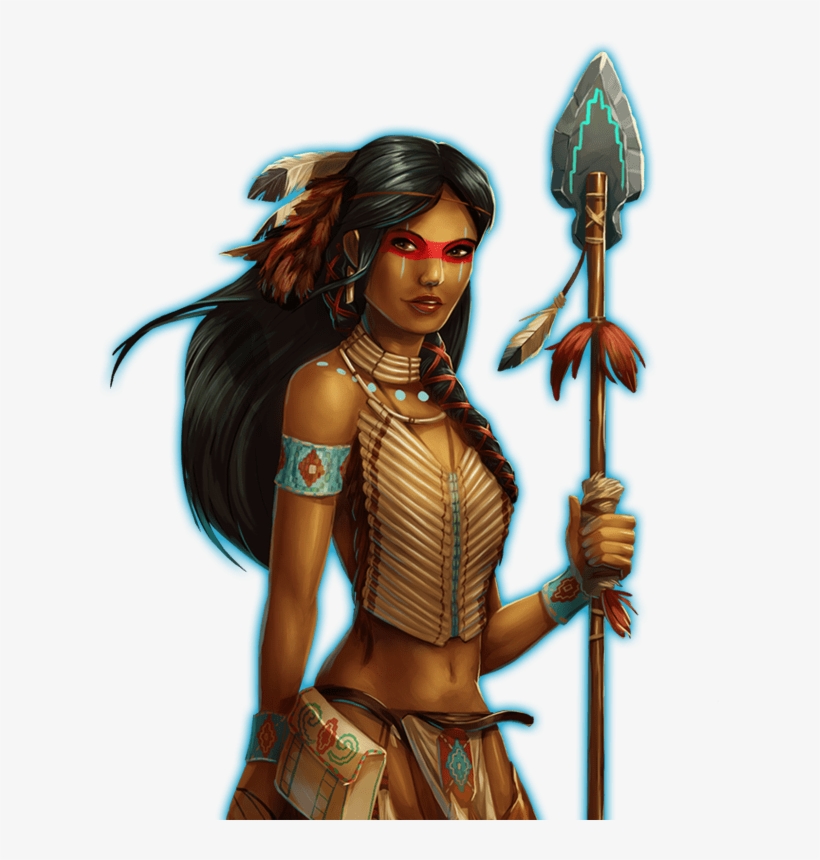 Shaman Spirit Slots - Woman Warrior, transparent png