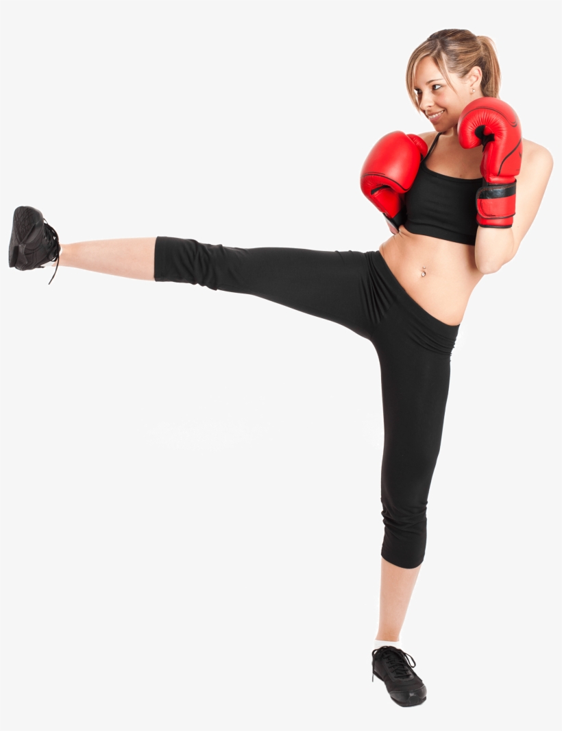 Kicking Girl - Kick Boxing Png Girl, transparent png