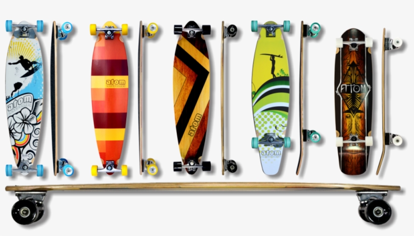 Pin Kick Line - Atom Pin Tail Complete Longboard (91003), transparent png