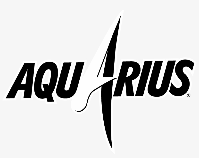 Aquarius Logo Black And White - Aquarius Bebida Logo, transparent png