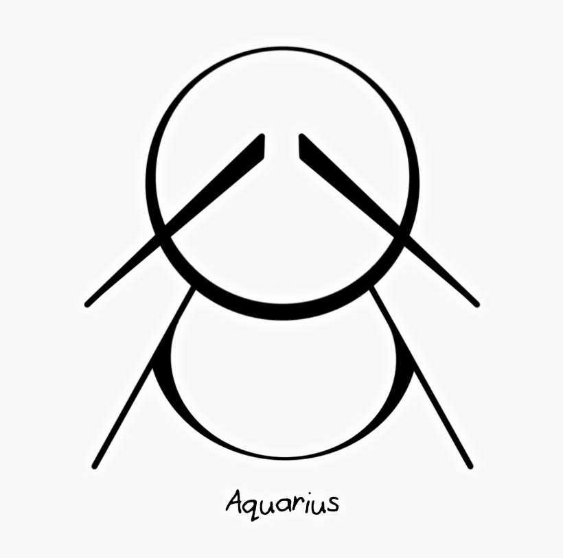 “aquarius” Zodiac Sigil Requested By Anonymous - Circle, transparent png