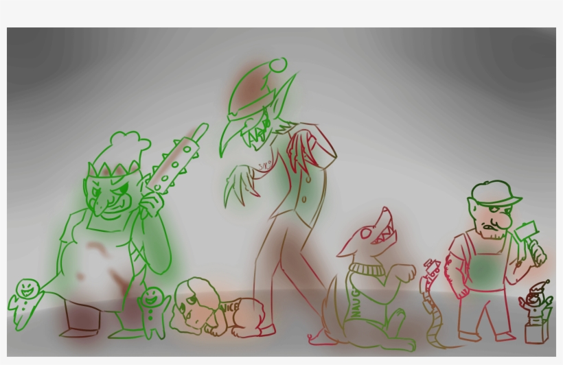 Christmas Elves - Child Art, transparent png