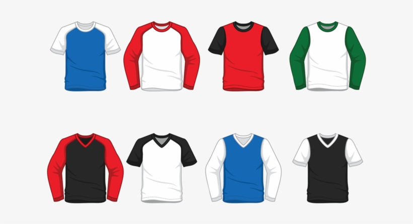 Men's Raglan T-shirt Vector - T Shirt Raglan Vector, transparent png