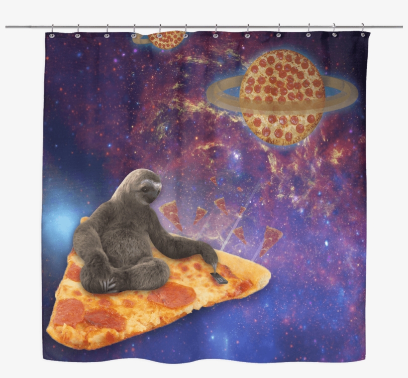 Galaxy Sloth Shower Curtain - Sdo Slipmats Pizza - Dj Slipmat, transparent png