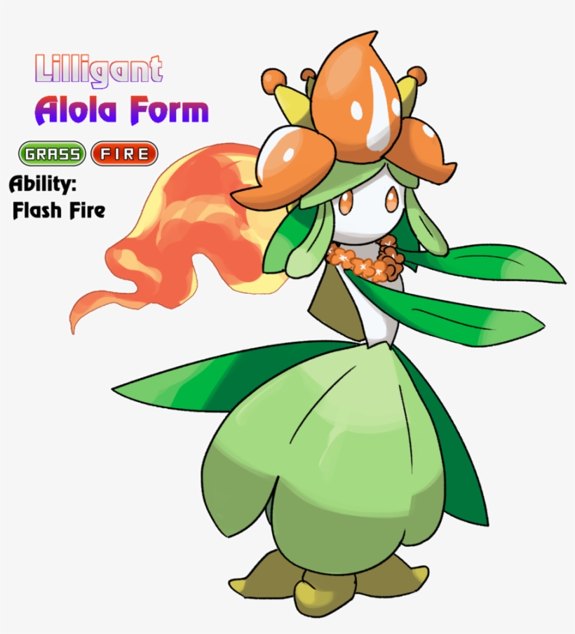 Locomotive111 459 67 Lilligant - Pokemon Alola Form Ideas, transparent png