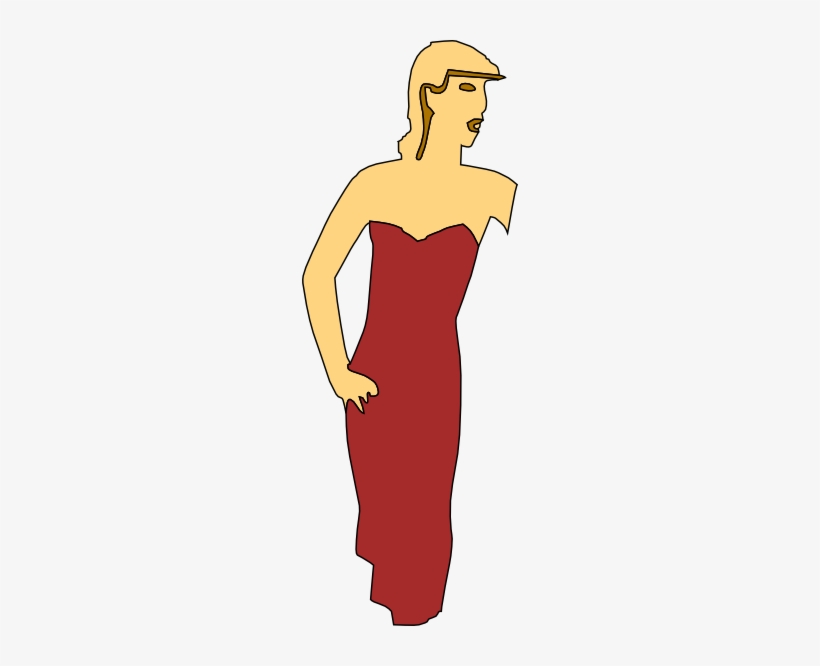Cartoon Lady Wearing Fashion Dress Svg Clip Arts 216, transparent png