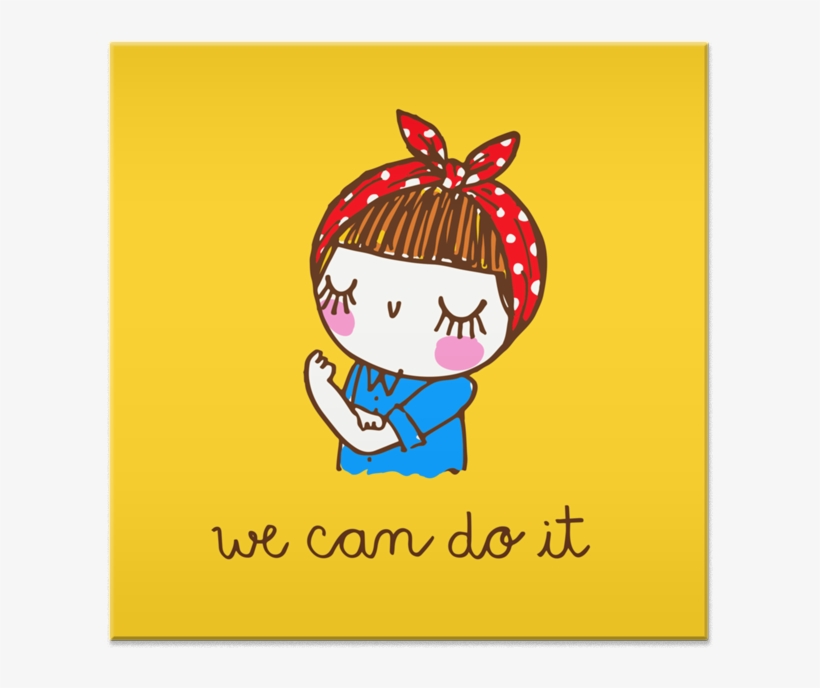 Azulejo We Can Do It De Júlia Limana - We Can Do It Frase, transparent png