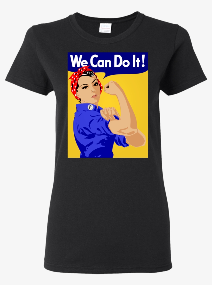 We Can Do It Women's T-shirt - Custom Retro We Can Do It Poster Sticker, transparent png